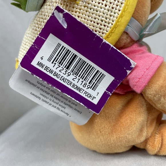 NWT Vintage Disney Easter Bonnet Pooh Beanie Plush - Picture 7 of 13